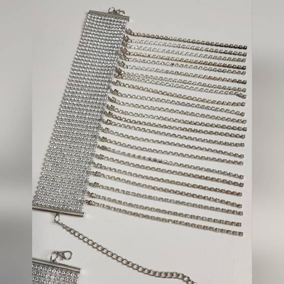 🔥2Psc Rhinestone Tassel Anklet - Picture 9 of 10